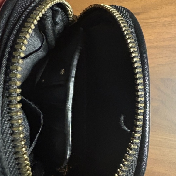 Black Leather and Nylon Pouch with wallet - Picture 6 of 10